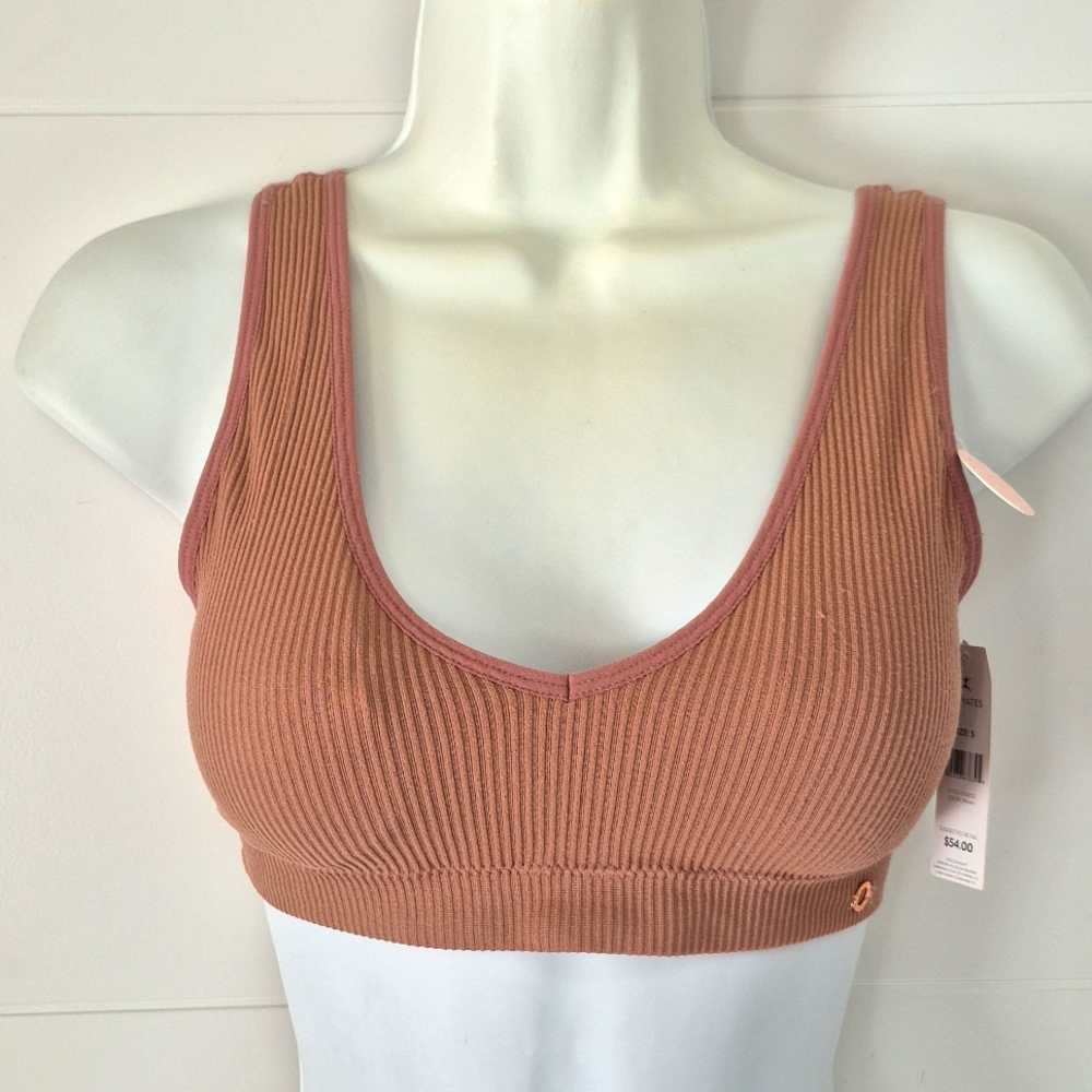 Danskin Intimates Ribbed Mauve Bralette Bra S